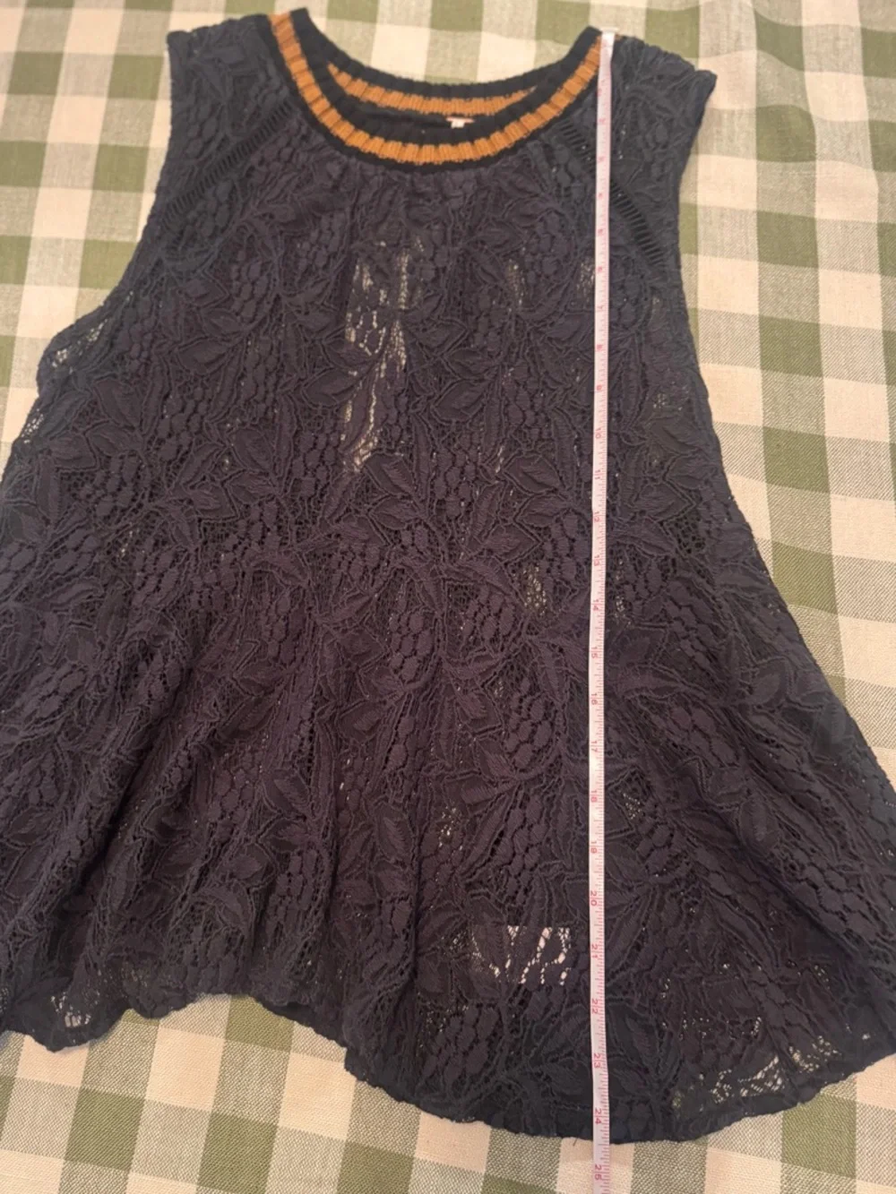 Free People Maisie Black Lace Sleeveless Peplum Top - Picture 6 of 10